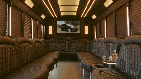 30 passenger party bus interior