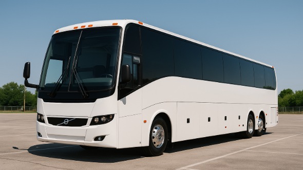 Exterior of Charter Bus Company Cedar Rapids's 40 Passenger Charter Bus in Cedar Rapids