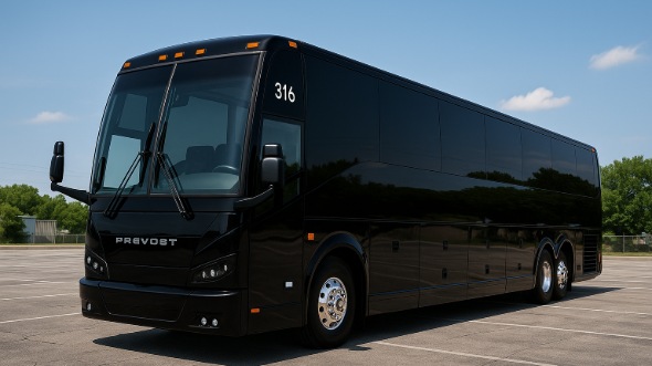 Exterior of Charter Bus Company Moline's 40 Passenger Party Bus in Moline