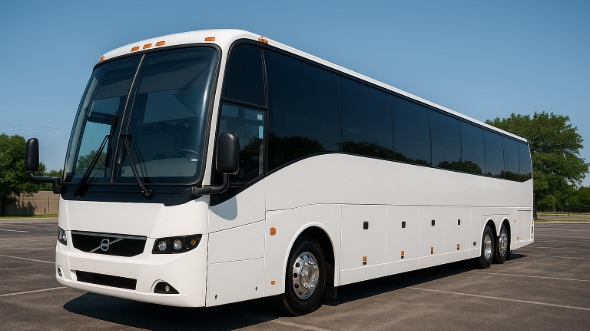 Exterior of Charter Bus Company Ames's 50 Passenger Party Bus in Ames