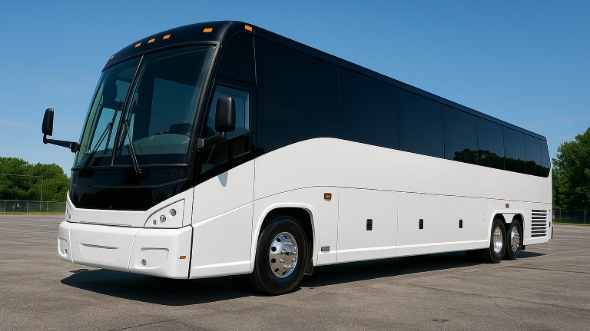 Exterior of Charter Bus Company Moline's 50 Passenger Party Bus in Moline