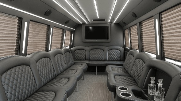 cedar rapids 30 passenger party bus interior